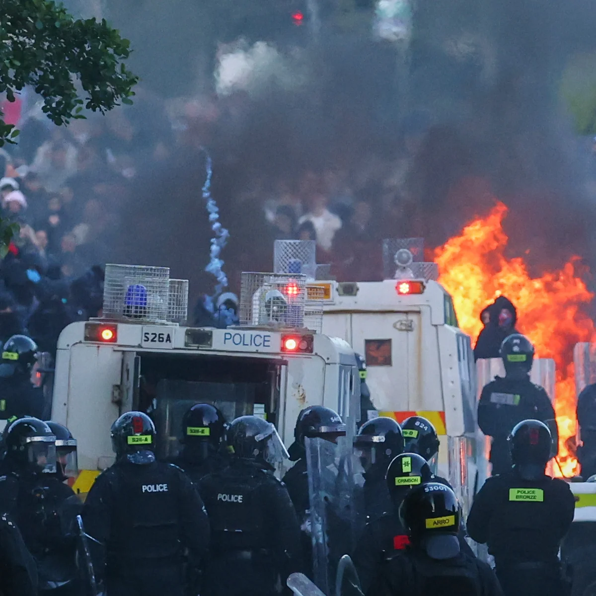 nineteen-arrested-as-race-hate-violence-and-arson-grip-parts-of-northern-ireland