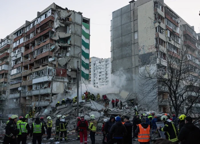 Massive Russian Strike on Ukraine Topples Apartment Building, Kills More Than a Dozen