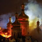 Sacred Orthodox Cathedral Engulfed in Flames After Russian Strike on Kyiv 6 Sacred Orthodox Cathedral