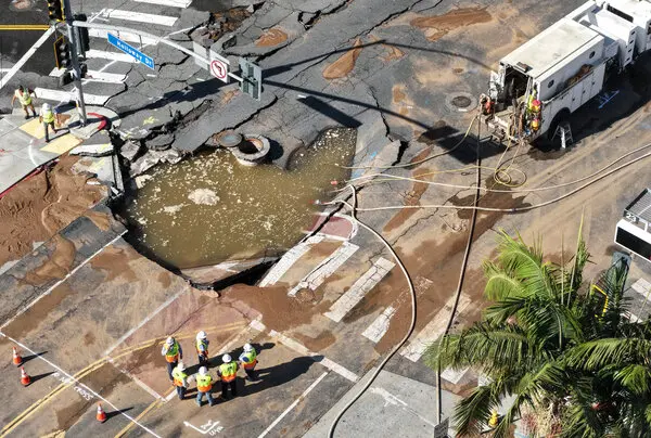 A Century-Old Pipe Bursts: How a 1916 Water Line Turned Sunset Strip Into a River