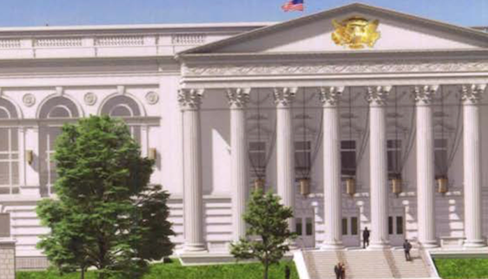 Gilded Seals and a Drone Port: New East Wing Renderings Surface in Trump’s Supreme Court Appeal