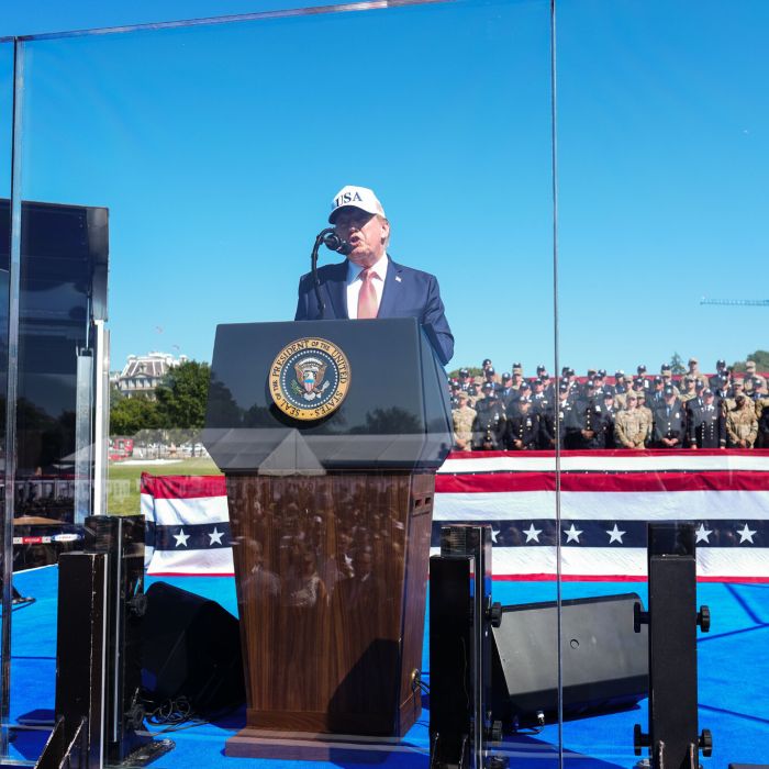 A Steel Beam, a Medal, and a Campaign Message: Trump’s 9/11 Tribute Blurs the Line